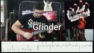 Judas Priest  Grinder  Guitar Solo  Tabs [upl. by Anerroc]