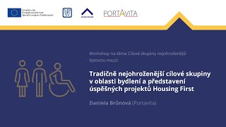 Portavita – nejohroženější cílové skupiny v oblasti bydlení a představení projektu Housing First [upl. by Ahsrav]