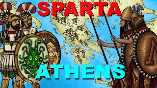 Athens vs Sparta Peloponnesian War explained in 6 minutes [upl. by Arotal]