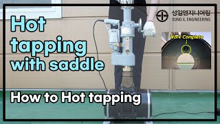 HOT TAPPING WITH SADDLE  SUNGIL ENGINEERING [upl. by Raycher]