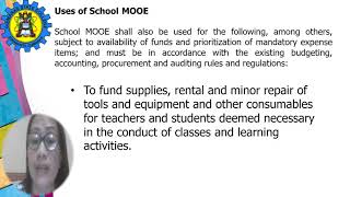 NEW POLICY in disbursing and liquidating of school MOOE [upl. by Esaertal]