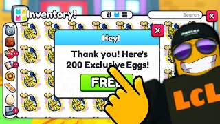 How i Got FREE Exclusive EGGS worth 64000 in Pet Sim 99 [upl. by Idac332]