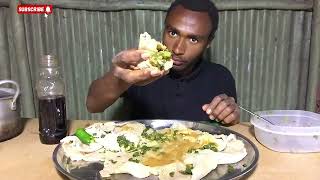 Ethiopian Food Asmr  Injera mukbang áŠ¥áŠ•áŒ€áˆ« á‰ áˆ½áˆ® ethiopianfood injera áˆ½áˆ® [upl. by Nayrb]