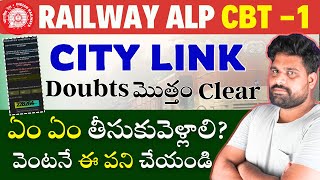 ALP CITY LINK FULL DOUBTS CLEAR 🔥SCST FREE TICKET PROCESS 🔥 RRB ALP ADMIT CARD 🔥 EXAM TRICKS [upl. by Enial493]