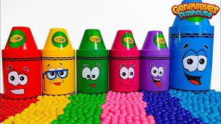 Best Toy Learning Video for Toddlers and Kids Learn Colors with Surprise Crayons [upl. by Alayne]