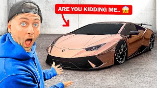 INSANE GOLD LAMBORGHINI ON AIR SUSPENSION [upl. by Madison]