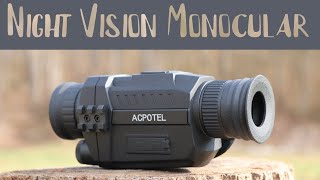 ACPOTEL Night Vision Monocular Test and Review [upl. by Elo]