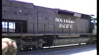 SP freight at Hiland on the Palmdale Cutoff 1990 [upl. by Nessim]