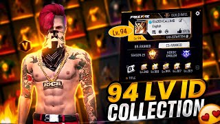 94 LEVEL ID COLLECTION REVEALED ll ALL RARE ITEM 🥵🔥 [upl. by Gipsy486]