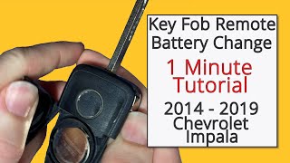 How To Replace A 2014  2019 Chevrolet Impala Key Fob Remote Battery FCC ID P4O 9MK74946931 [upl. by Buckden]