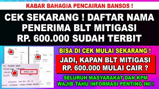 CEK SEKARANG❗DAFTAR NAMA PENERIMA BLT MITIGASI RESIKO PANGAN SUDAH TERLIHATBLT MITIGASI SEGERA CAIR [upl. by Ehc6]