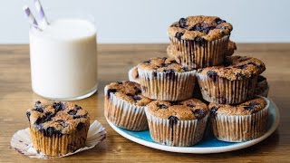 Healthy Blueberry Breakfast Muffins OH MY [upl. by Yntrok]