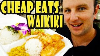 Top 9 Best Cheap Eats in Waikiki Hawaii [upl. by Ahtnams]