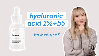 ⚡️The ordinary hyaluronic acid 2  b5  review how to use amp how to layer [upl. by Jariv]