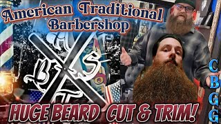 Lets Cut My Beard and Hair at American Traditional Barbershop barber beard pompadour reuzel ✂️ [upl. by Slohcin807]