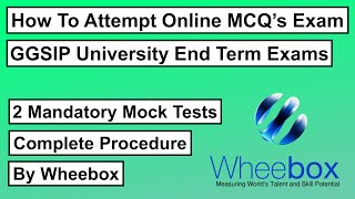 How To Attempt Online MCQ’s Exam GGSIPU End Term Exams  Mock Tests  By Wheebox Official [upl. by Etteraj]