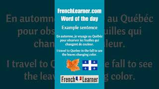 LAutomne Pronunciation in French  FrenchLearner Word of the Day [upl. by Kala]