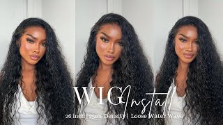 The Perfect Juicy quotWet Lookquot 😍  Water Wave Frontal Wig Install  No Part Flip Over ft Asteria Hair [upl. by Aimahs982]