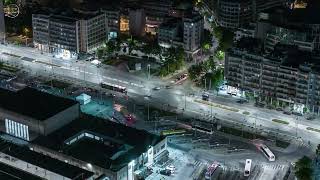 Thessaloniki in motion with Dji Air 3  Hyperlapse Around the Train Stationquot 4Κ Video 3x Tele Lens [upl. by Yeldoow]