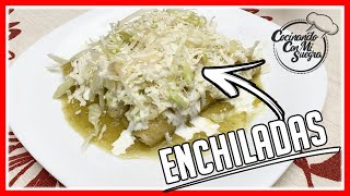 🥇Enchiladas Verdes de Queso  ⭐Receta de Enchiladas Verdes⭐ [upl. by Decamp]