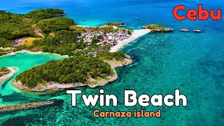 Twin Beach  Carnaza Island  Cebu  58 [upl. by Rahr]