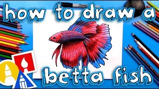 How To Draw A Realistic Betta Fish Siamese Fighting Fish [upl. by Sewel552]