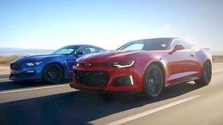 2017 Ford Mustang Shelby GT350R vs 2017 Chevy Camaro ZL1 [upl. by Sible]