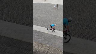 Epic Cycle Stoppie at Deutsch Eck Koblenz 🚴🔥 CycleStunt Stoppie DeutschEck BikeTricks Stunt [upl. by Modnarb]