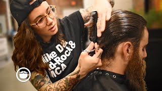 💈 Haircut in Vintage 1950s Barbershop  Sweeney Todds Barber Shop Los Angeles [upl. by Rehpotsyrk]