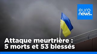 Une attaque meurtrière sur la ville de Dnipro fait au moins 5 morts et 53 blessés  euronews 🇫🇷 [upl. by Nivk]