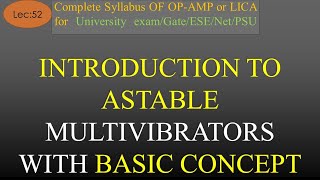 Lec52 Introduction to Astable Multivibrators using OpAmp Explained OpAmp  R K Classes Hindi [upl. by Ardnwahs432]