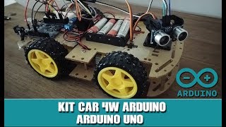 KIT ARDUINO CAR 4W WISH  L298N MOTOR  ULTRASON SENSOR  IR [upl. by Kandy]