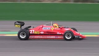 Ferrari F1 126 C2 ex Gilles Villeneuve  EPIC Flames amp Accelerations [upl. by Ojadnama]