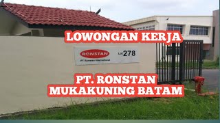 PT RONSTAN MUKAKUNING LOKER BATAM HARI INI [upl. by Philbo]