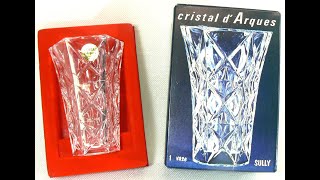 Vintage Cristal dArques Sully Lead Crystal 13cm Flower Vase in Original Box [upl. by Ahsiret]