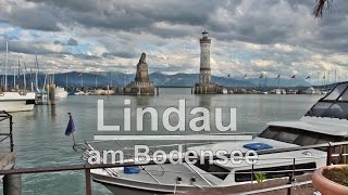 Bodensee  Lindau eine wunderschöne Altstadt mit Cafès und schönen Lädchen [upl. by Aicnorev39]