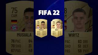 Musiala vs Wirtz rating Comparison  FIFA 22  EAFC 25  eafc25 fifaultimateteam futchampions [upl. by Ahsemed]