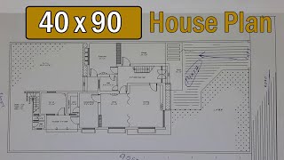 40 x 90 House Plan with Full Details  For Normal Family [upl. by Marsiella]