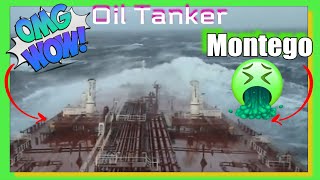 Oil Tanker Giant  Montego travelling in rough seas [upl. by Ilbert]