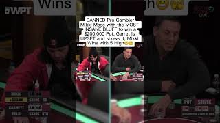 Garret Folds😱 mikki danawhite poker blackjack gambling casino casinogames money bluff [upl. by Eachern]