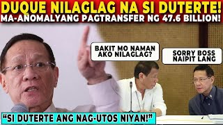 🔴DUTERTE NABULGAR ang KURAKOTDUQUE UMAMIN NA BINULGAR ang ANOMALYANG PAGTRANSFER ng 476 BILLION [upl. by Eadwine]