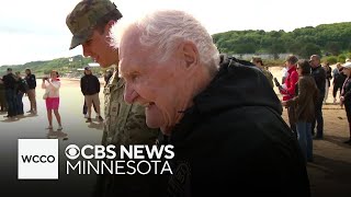 Minnesota WWII veteran visits Normandy on 80th anniversary of DDay [upl. by Aldo782]