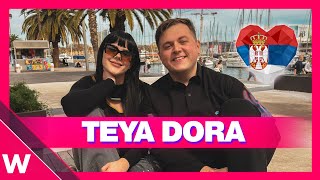 🇷🇸 Teya Dora  quotRamondaquot  Barcelona Pre Party 2024 interview  Eurovision 2024 Serbia [upl. by Scheld425]