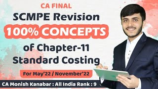 Full Standard costing Revision  CA Final SCMPE  CMA Final  Most Precise  By CA Monish Kanabar [upl. by Teena]