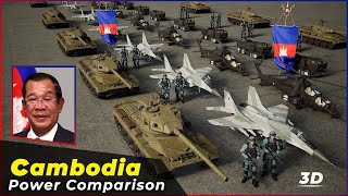 Cambodia Power Comparison 202324  Army GDP  Defense All Comparison [upl. by Shuman]