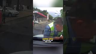 Police Officer Jumps Onto Car Hood to Fake Injury for Sick Leave 😂 Dashcam Saves the Driver shorts [upl. by Daukas890]