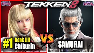 Tekken 8 PROs  THY Chikurin 1 Rank Lili vs Samurai Victor  Ranked Match [upl. by Asiuol]