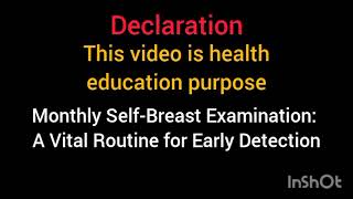 বা Monthly SelfBreast Examination A Vital Routine for Early Detection  breast exam [upl. by Dnilazor]