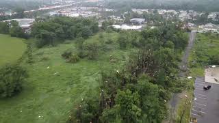 More Drone Video of Bensalem StormPossible Tornado Damage [upl. by Gibb867]