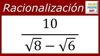 RACIONALIZACIÓN MEDIANTE CONJUGACIÓN  Ejercicio 6 [upl. by Francisca]